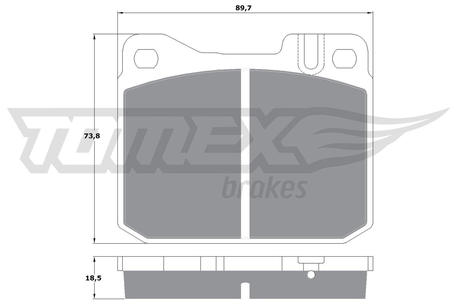 Sada brzdových platničiek kotúčovej brzdy TOMEX Brakes